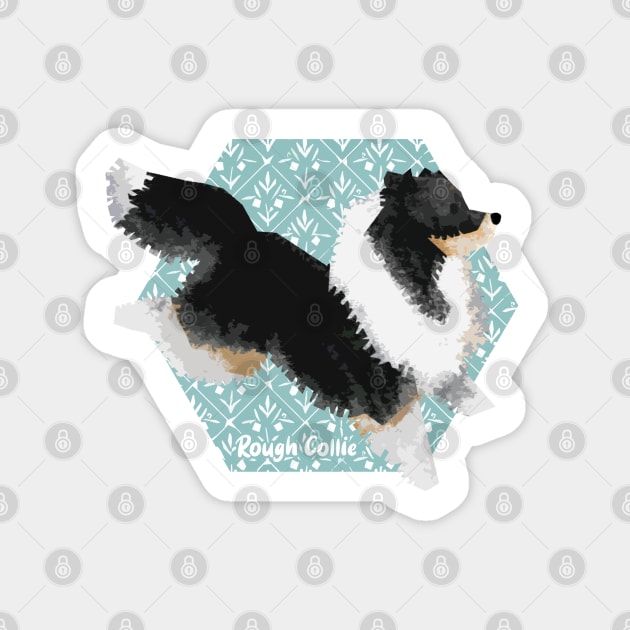 Rough Collie Sticker by Elspeth Rose Design